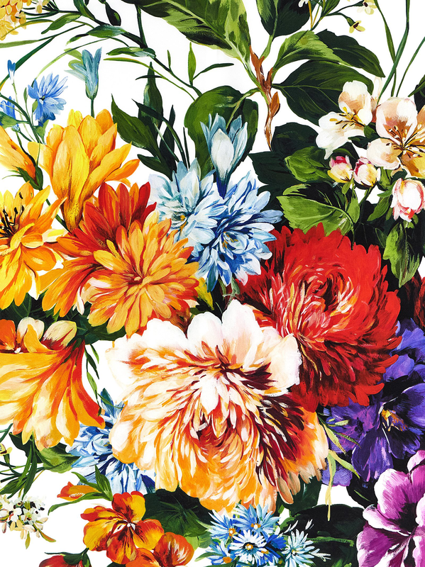 Multicolor silk foulard-null