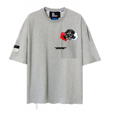 Mwm vanguard's dog pocket tshirt, Grey, medium