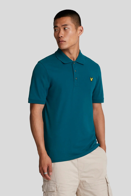 Plain polo t-shirt sp400vog, Teal, medium