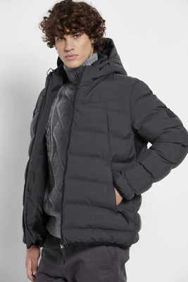 Funkybuddha puffer jacket, Grey, medium
