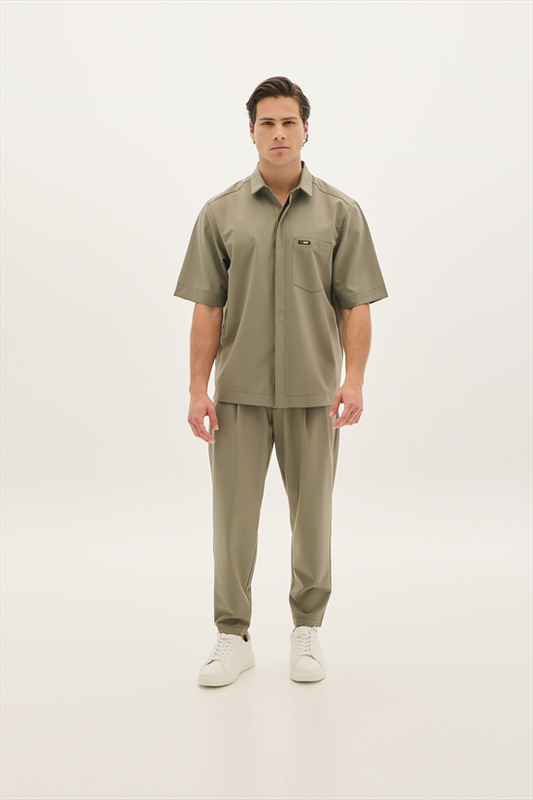 Pcoc loose fit double pleats trousers image number null