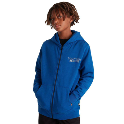 Boys break made full zip hoodie, Blue, medium
