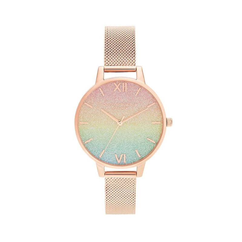 Multicolor stainless steel dress watch-null