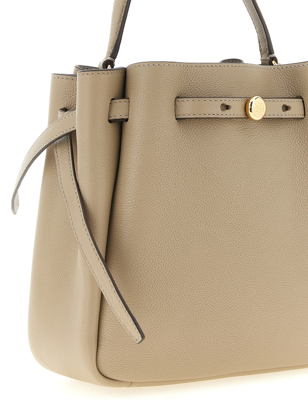 Beige cowhide handbag-null