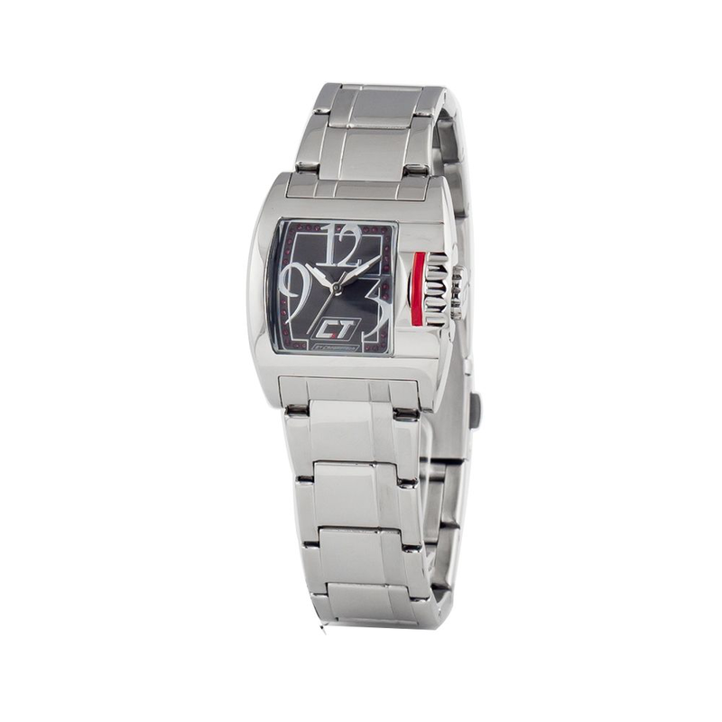 Silver stainless steel dress watch-null