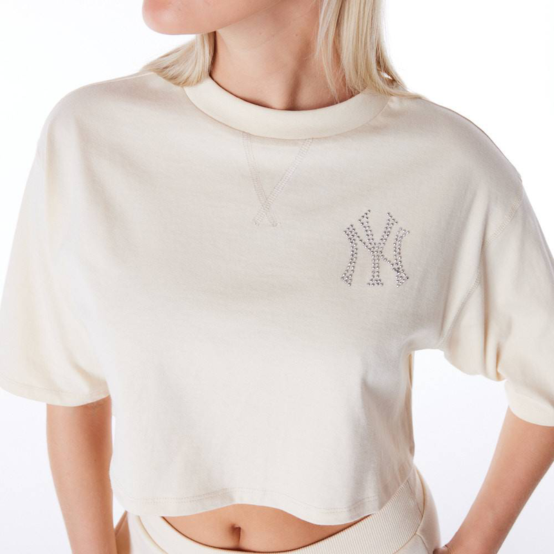 New era mlb diamante crop tee new york yankees-null