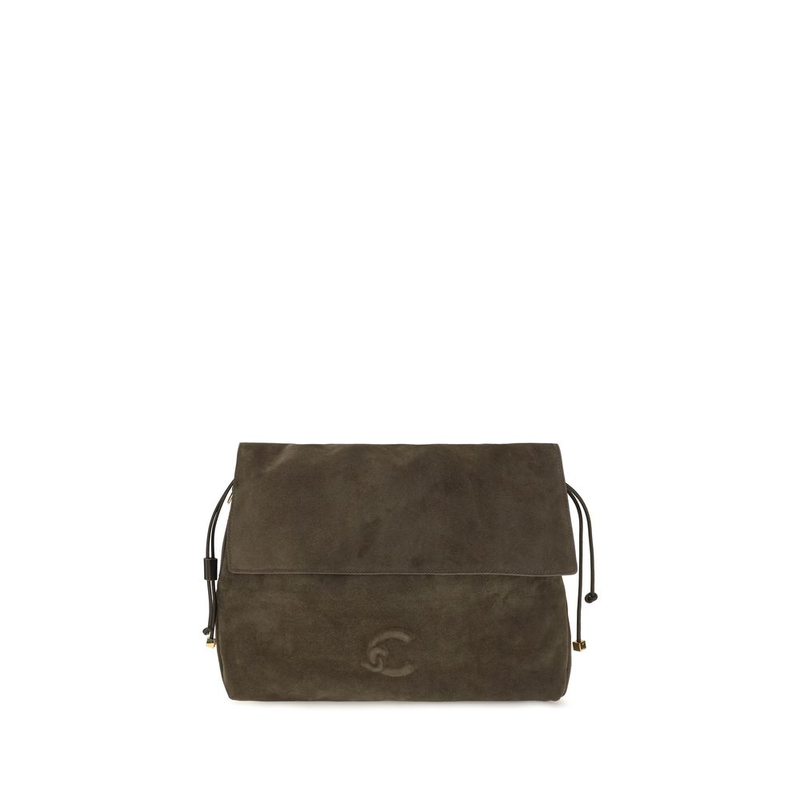 Brown calf leather bos taurus shoulder bag-null