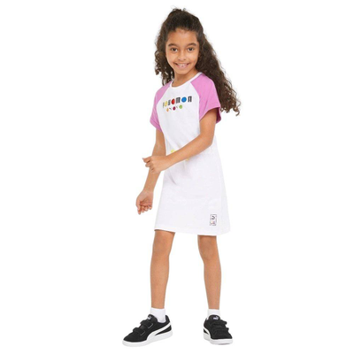 Puma x smileyworld girls dress, White / Hyper Pink, medium