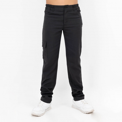 School pants with button and side elastic #17266