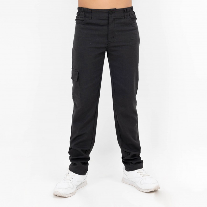 School pants with button and side elastic #17266 image number null