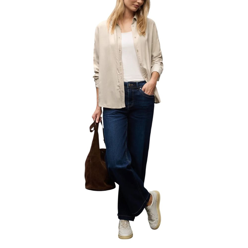 Beige viscose blouse-null