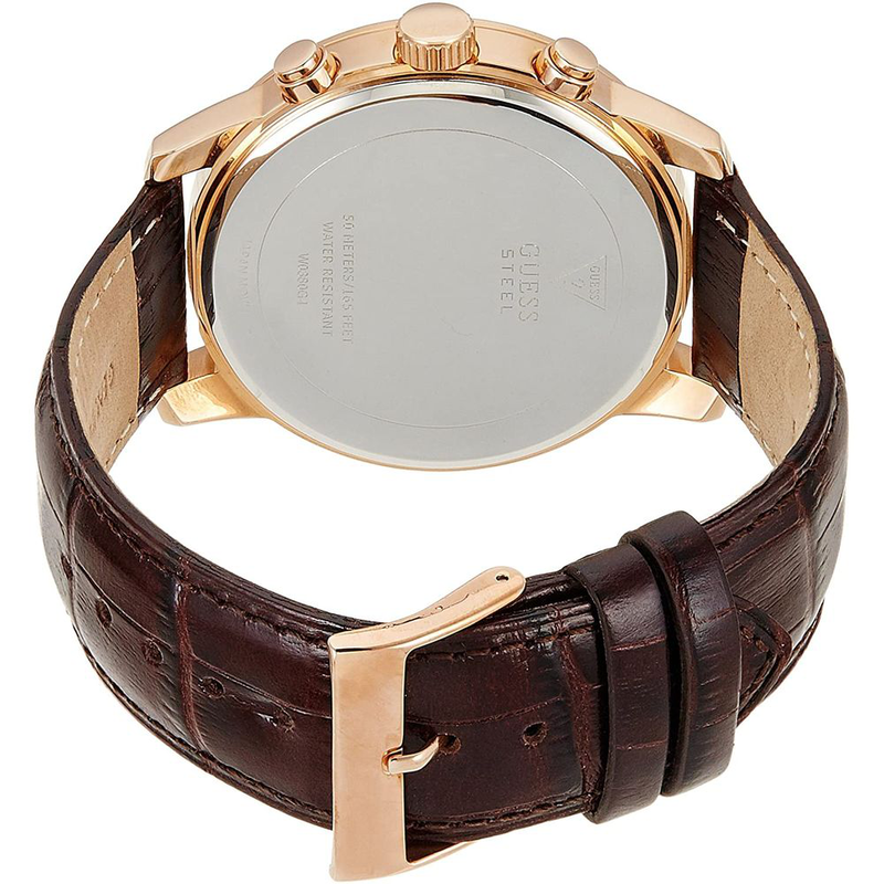 Brown leather lining sport watch-null