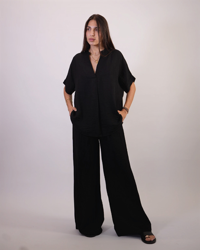 Linen oversized top with pants 26238-null