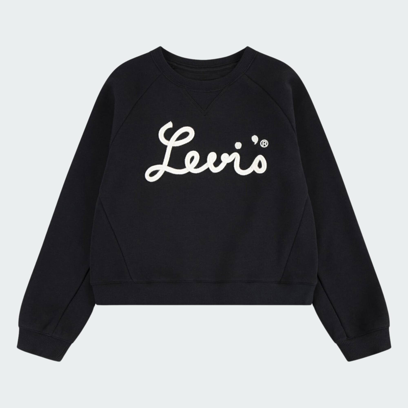Girls mixed textures crew-null