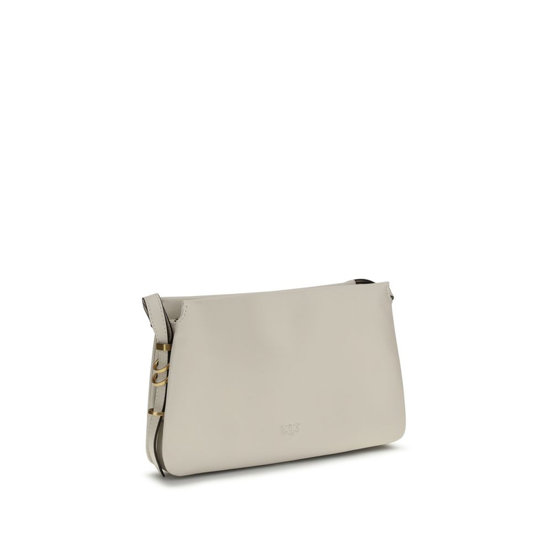 White calf leather bos taurus shoulder bag-null