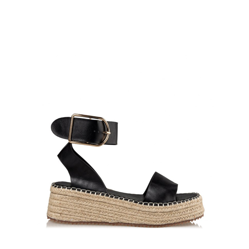 Miss nv flatform espadrilles  , black-null