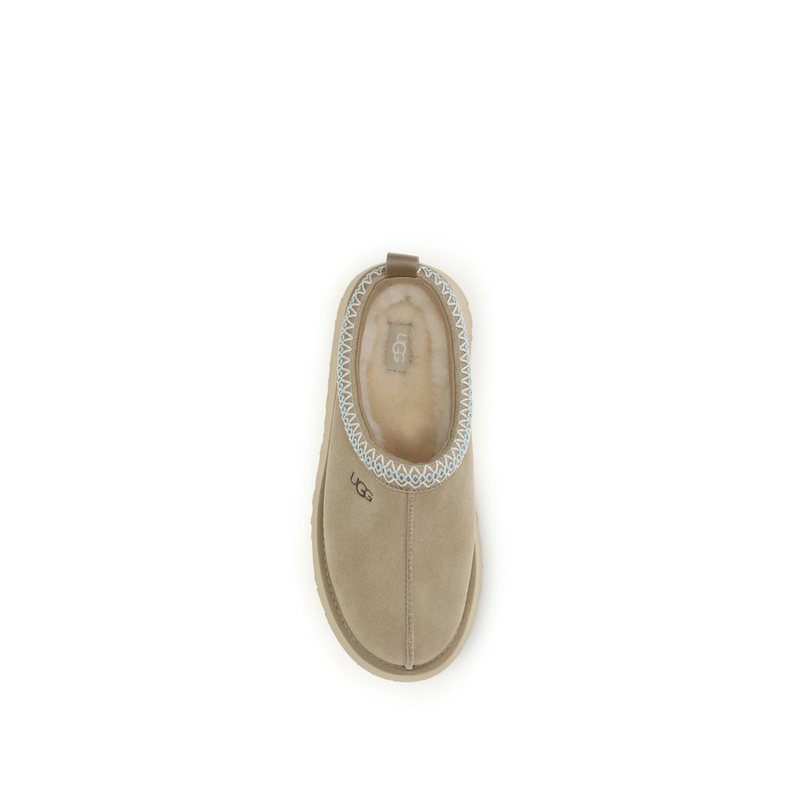 Beige calf leather bos taurus mules-null
