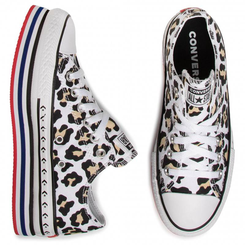 Chuck taylor all star leopard print platform-null