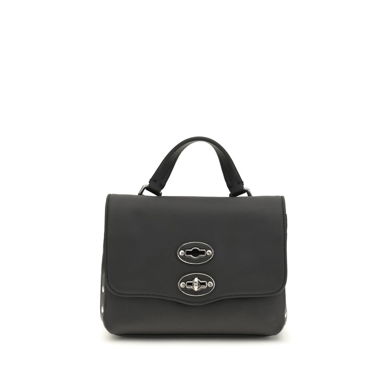 Black calf leather bos taurus handbag-null