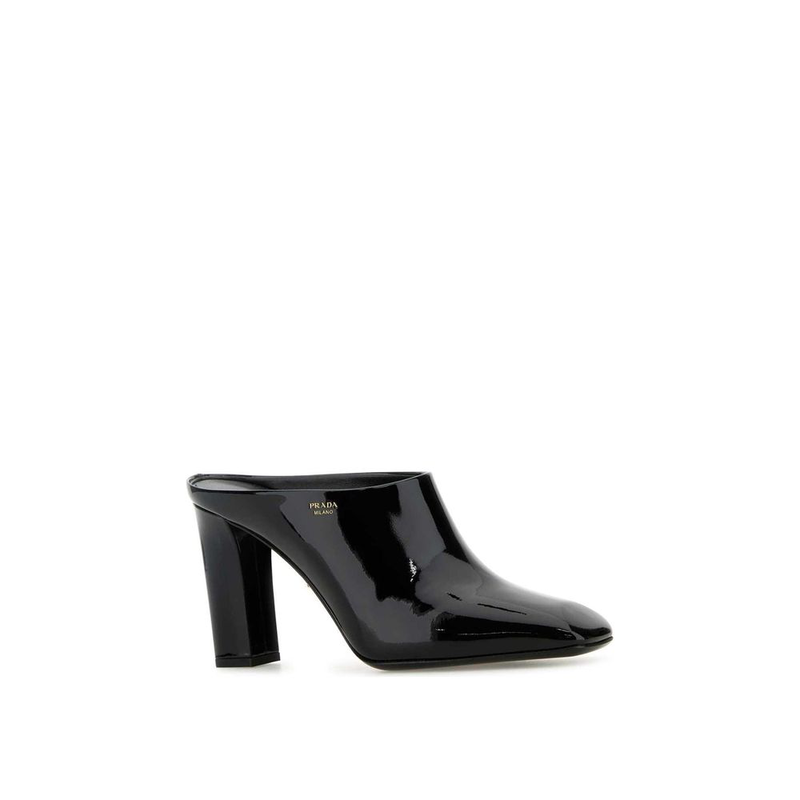 Black calfskin mules-null