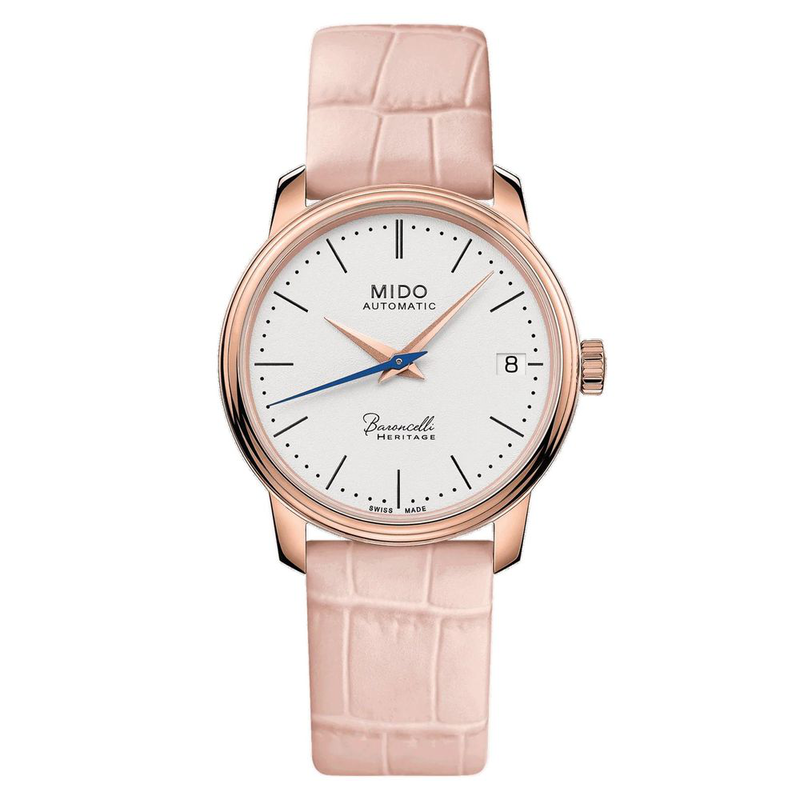 Multicolor leather dress watch-null