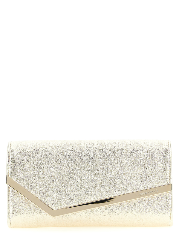 Gold lamb leather clutch bag-null