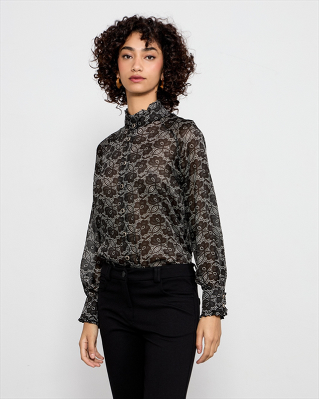 Chiffon shirt printed image number null