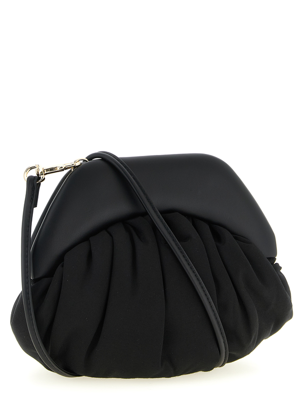 Black viscose clutch bag-null