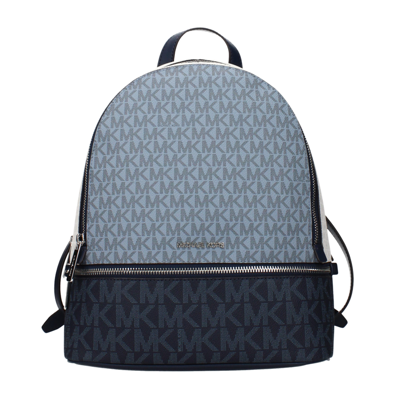 Blue fabric backpack-null