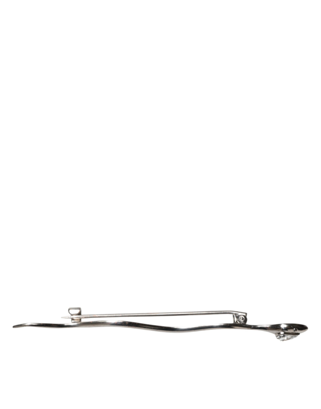 Silver brass crystal spilla serpente mens brooch pin-null