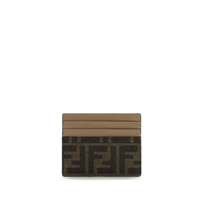 Brown polyester wallet, Brown, medium
