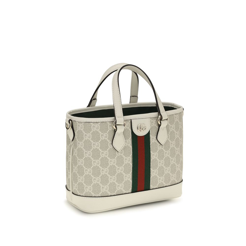 White fabric shoulder bag-null