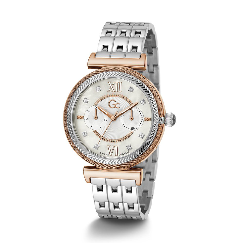 Gray stainless steel dress watch-null