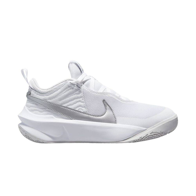 Team hustle d (gs) junior shoes, White / Silver, medium