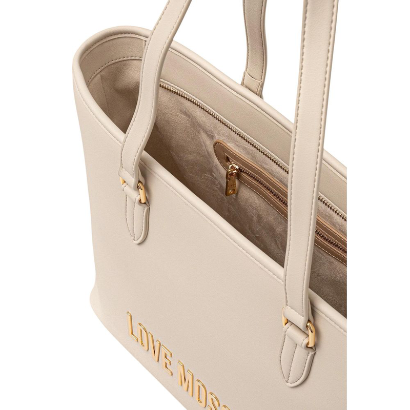 Beige polyethylene handbag-null