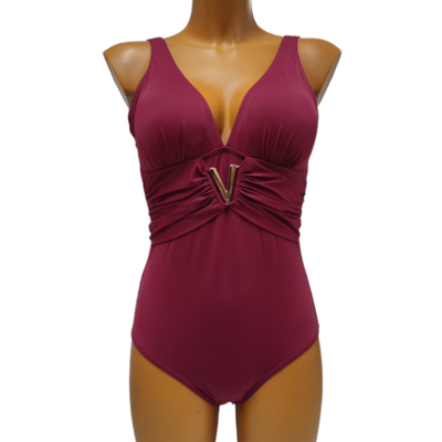 Womens one piece swimsuit #bz77019, Bordeaux, medium