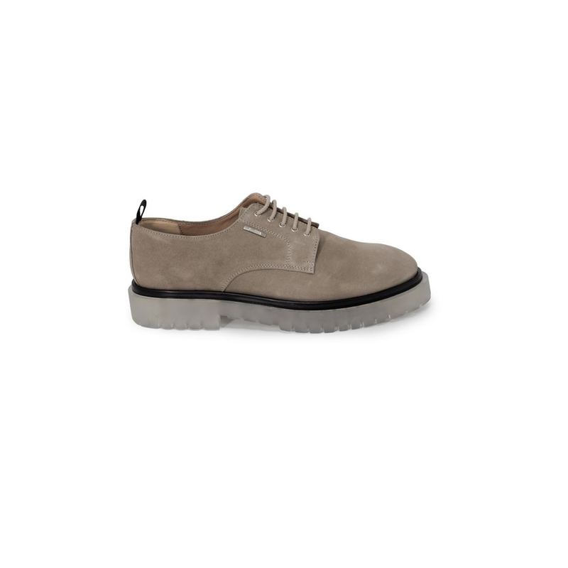 Beige polyethylene oxfords and derbies-null