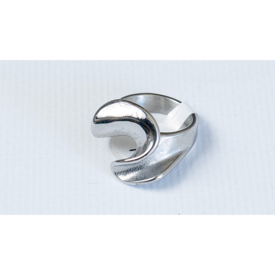 Crinkled steel ring, , medium