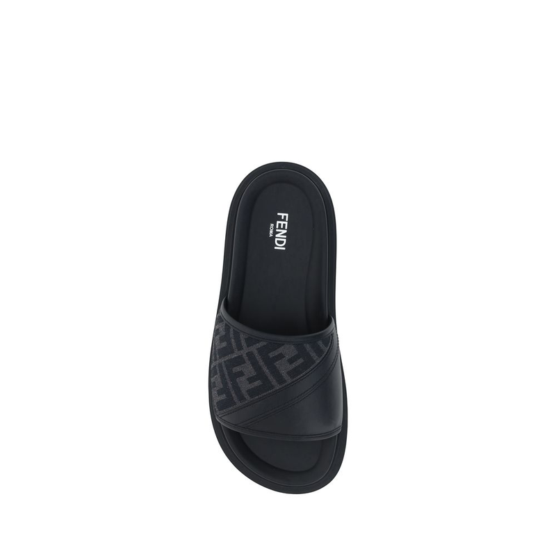 Gray fabric sandals-null