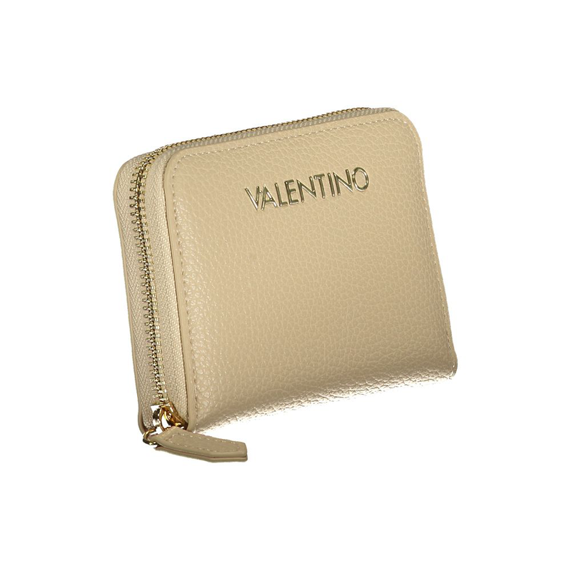 Beige polyurethane women's wallet-null