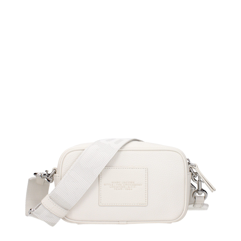 White leather crossbody bag-null