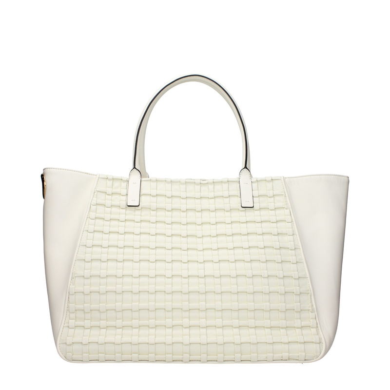 Beige leather handbag-null