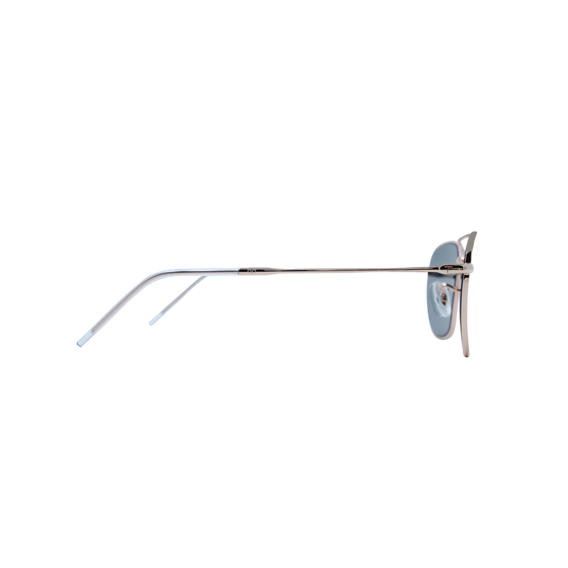 OJO sunglasses everyday gold 54-15 frame and temples with handmade tips and blue reverse lenses rx-null