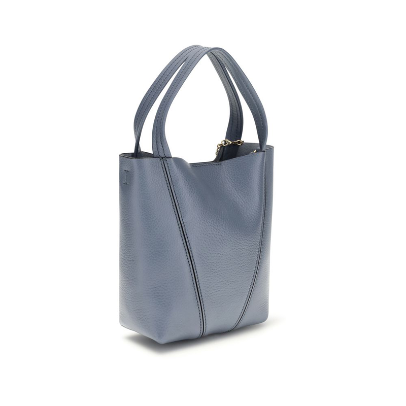 Blue calf leather bos taurus shoulder bag-null