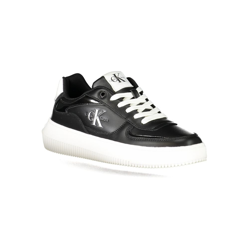 Black polyurethane women sneaker-null