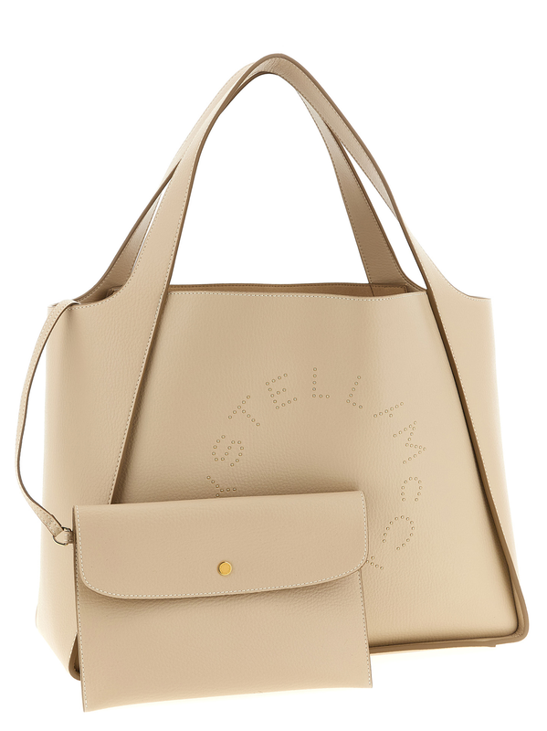 Beige polyamide tote bag-null