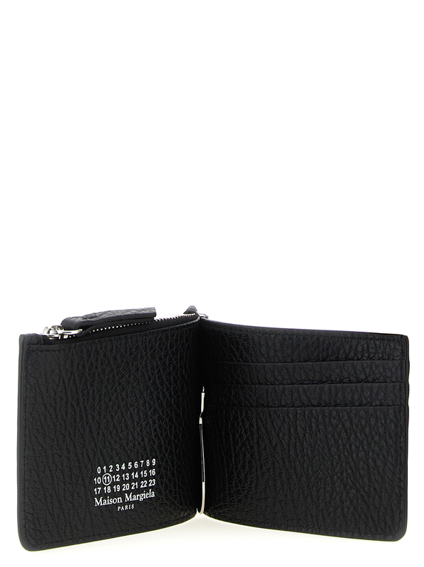 Black calfskin leather wallet-null