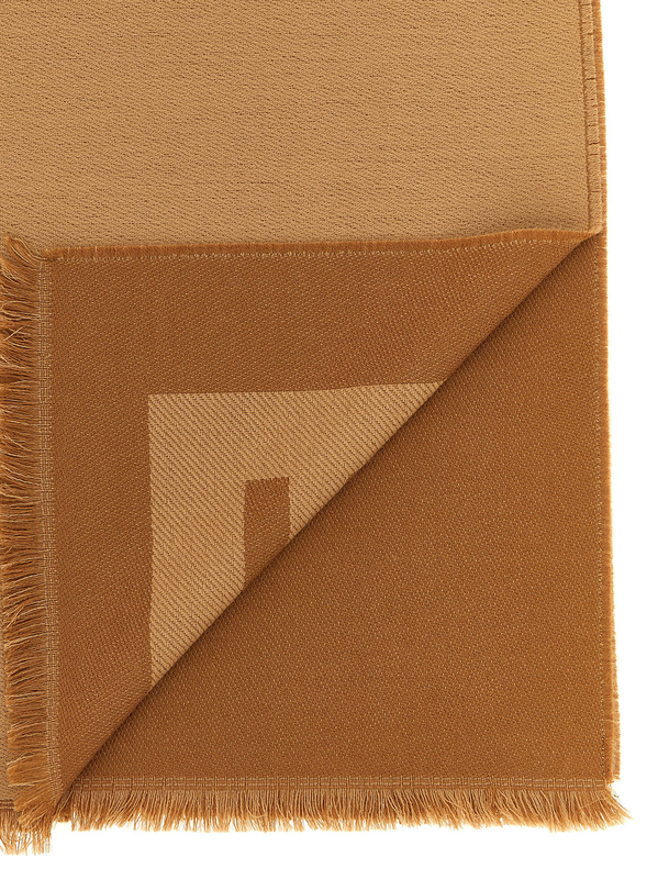 Brown virgin wool foulard-null