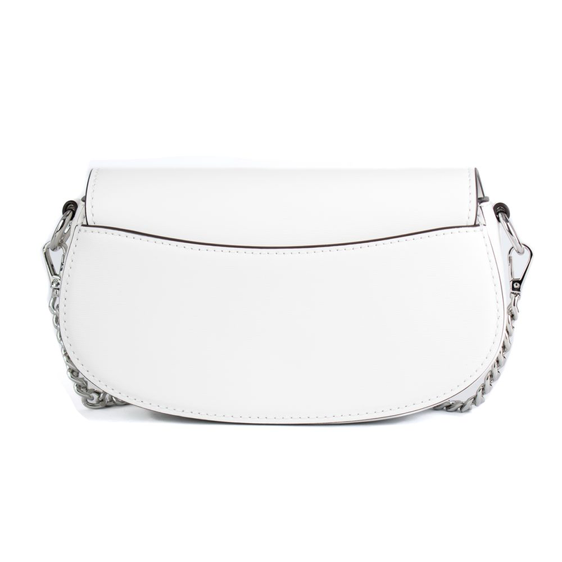 White leather shoulder bag-null