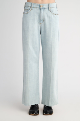 Zoe cropped denim trousers, Denim, medium
